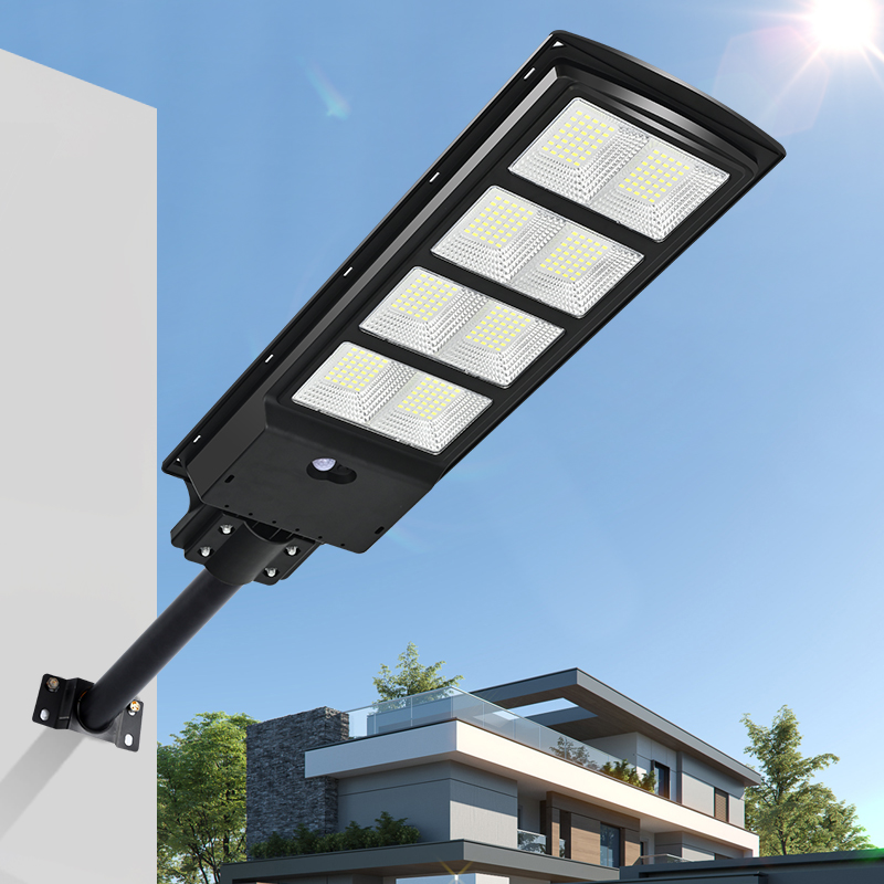 Double head induction solar street lamp